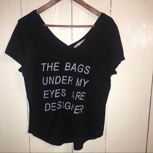 Designer eye bags shirt
